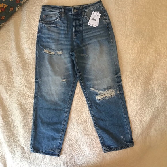 Free People Extreme Washed Boyfriend High Waisted - Picture 4 of 7